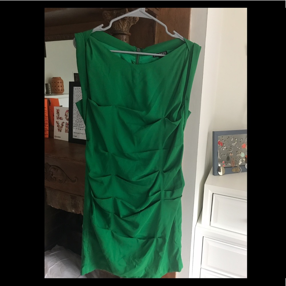 Green Boatneck Express Dress